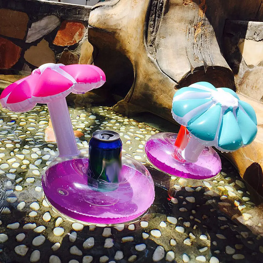 

Mushroom Model Inflatable Fungus Coasters Cola Beverage Cup Holder