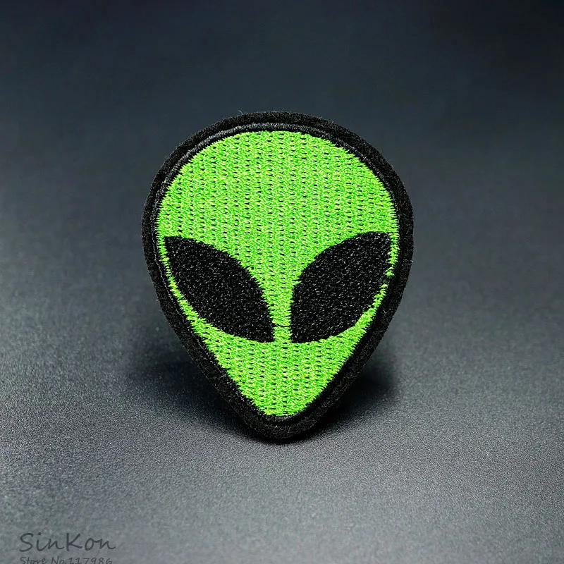 Нашивка Alien с вышивкой (Размер: 4 3x5 2 см) аппликация для шитья помощью утюга значок
