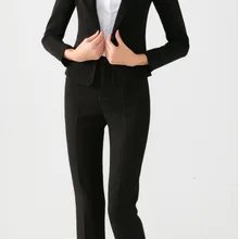 Модные женские деловые костюмы, формальные брюки в деловом стиле, костюмы на заказ, черная Униформа на пуговицах, дизайнерские костюмы