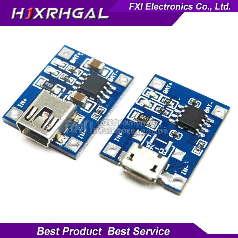 

5PCS USB 5V 1A TP4056 Lithium Battery Charger Module Charging Board With Protection Dual Functions 1A Li-ion