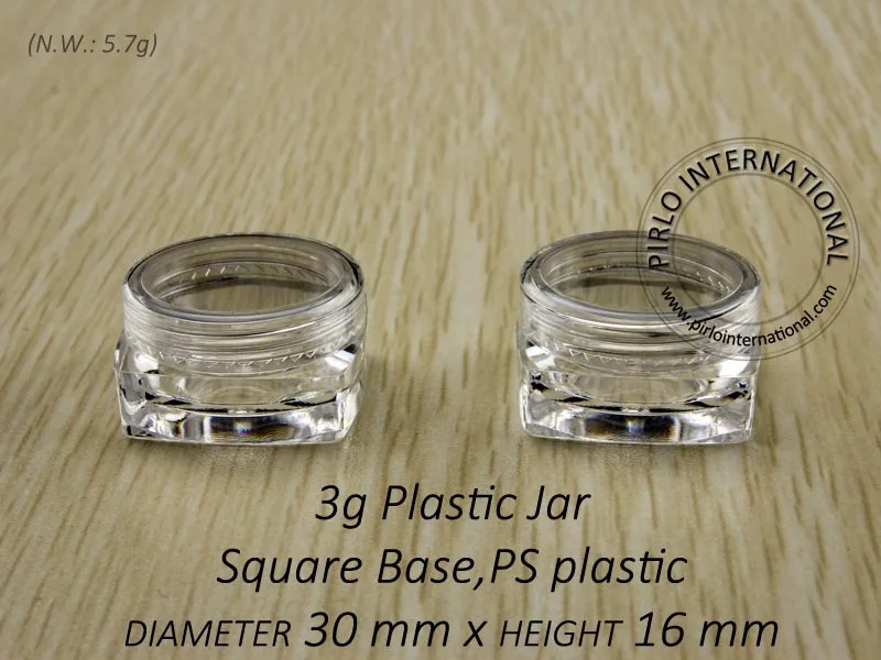 High Quality 3 g Gram Cosmetic Empty Jars Delicate Cosmetic Containers