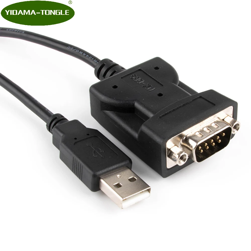 Кабель переходник с USB на последовательный порт RS232 9 контактный кабель DB9 штекер