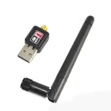 DEL Mini 150 Мбит/с USB WiFi беспроводной адаптер LAN Карта 802.11n/g/b+ 2dbi антенна черный FEB26 Прямая поставка