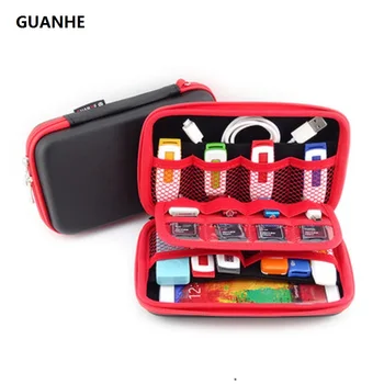 

GUANHE 2.5 inch Electronics Cable Organizer Bag USB Flash Drive Memory Card HDD Case Travel CASE Drive Protector Bags & Cases