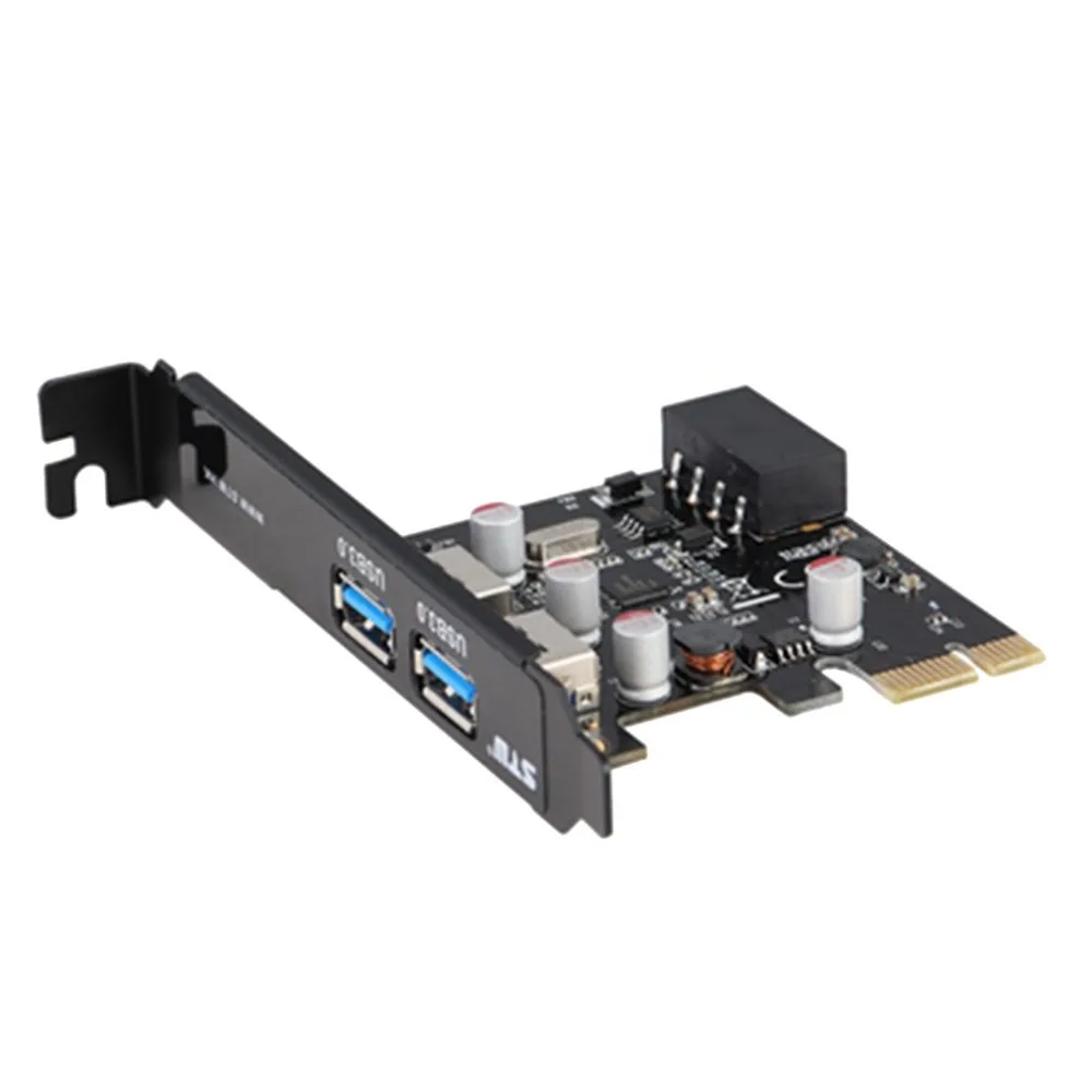Супер Скорость 2 Порты и разъёмы USB 3,0 PCI-e контроллер карты расширения PCI настольный компьютер новая для Windows 64/xp/vista/7, 32-разрядная