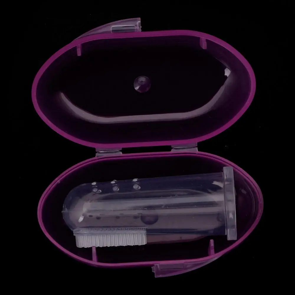 Мягкая Силиконовая зубная щетка для детей и младенцев, резиновый Массажер для зубных щеток - Цвет: Розовый