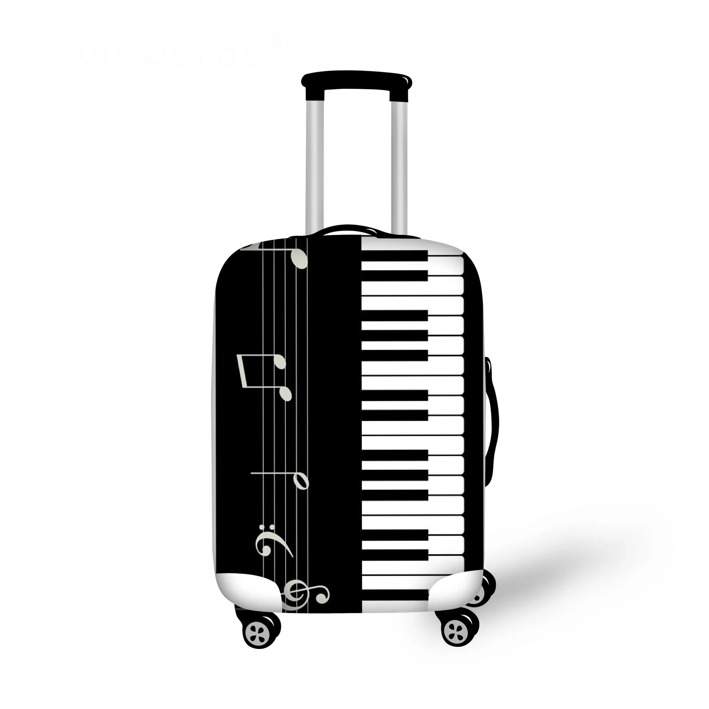 

3D Music Piano Luggage Protective Covers Dustproof Bags Travel Accessories for 18-30 Inch Trolly Suitcase Luggage Tag