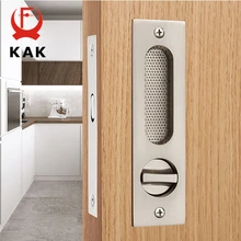 Cerradura de la puerta deslizante KAK Mute Mortice manija Interior tirador de puerta cerradura de habitación moderna antirrobo Cerradura Para Puerta De Madera Muebles Hardware