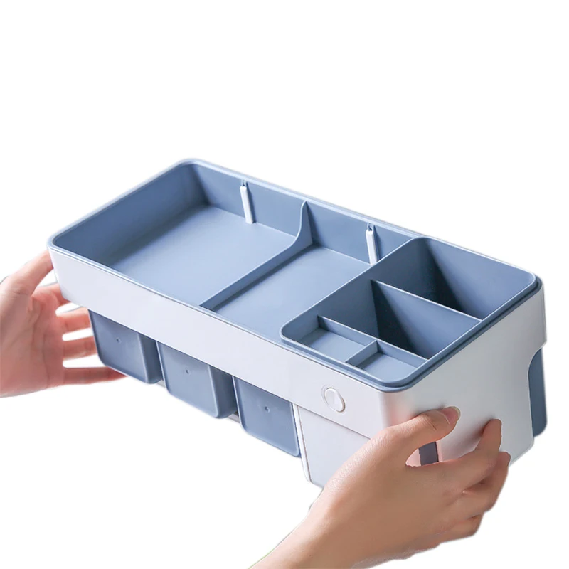 

Smart Toothbrush Holder Toothpaste Storage Rack Squeezer Dispenser Bathroom Storage Box New Well