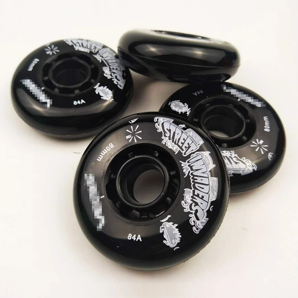 Inline Skate Wheels 80/76/72MM 84A 8 Pieces For SEBA HV Roller FSK Slalom Patines Shoes roller skating wheels