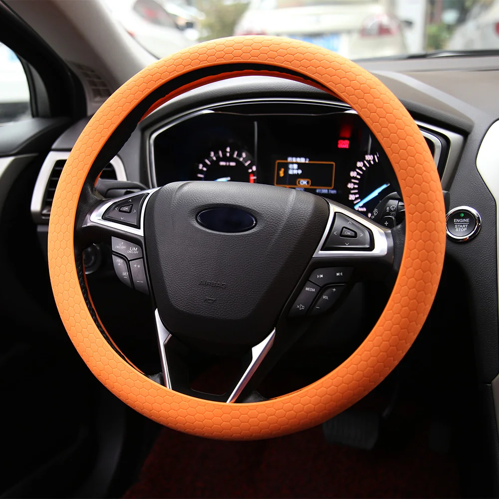 Fashion colorful car steering wheel cover silicone steering wheel cover