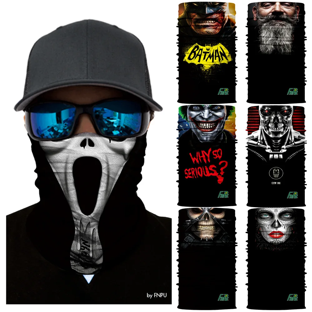 

3D Jokers Headband Marvel Hero Catwoman Batman FACE Mask Cycling Seamless Bandana Scarf Outdoors Running Neck Gaiter Balaclava