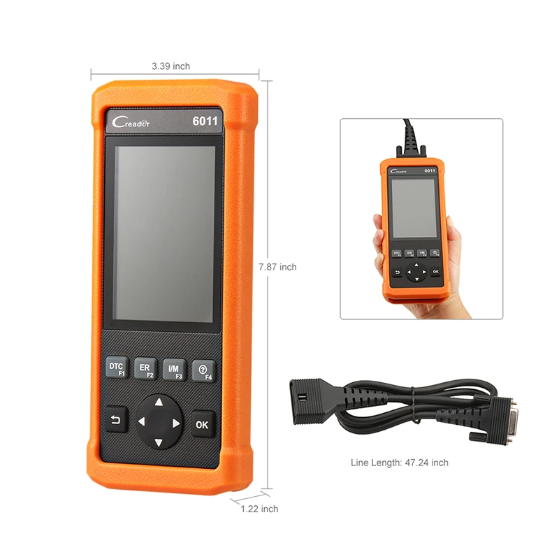 launch Creader 6011 CR6011 OBD2/EOBD код читателя диагностический инструмент с ABS и SRS функции системы CR6011 сканер