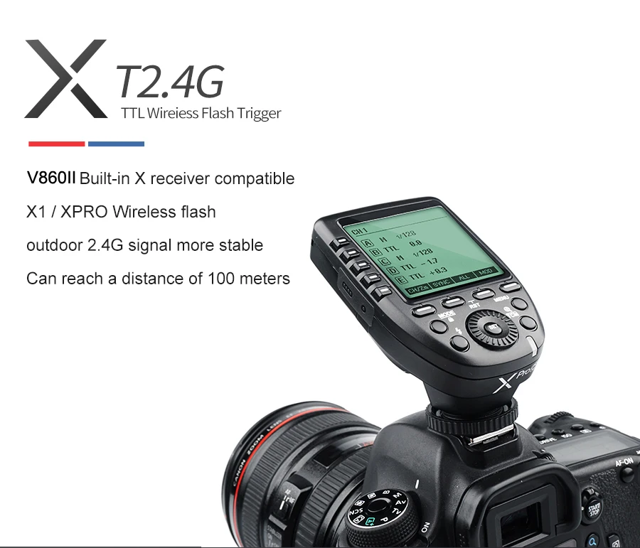 2 шт. Godox V860II GN60 HSS 1/8000s TTL литий ионный аккумулятор Вспышка Speedlite + Xpro передатчик для