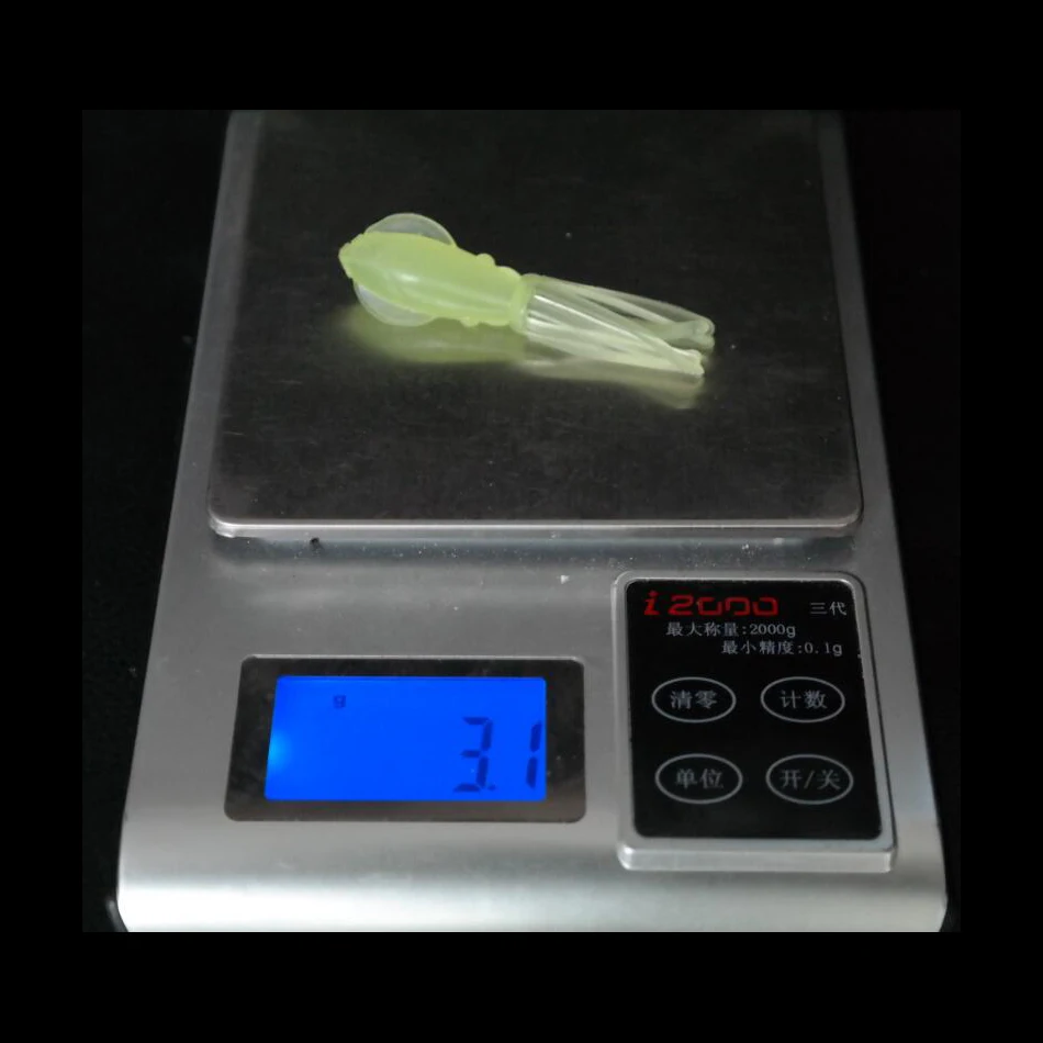 3g sepia squid cuttlefish inkfish seasleeve shape artificial luminous soft silica gel lure night fishing bait fishing tackle