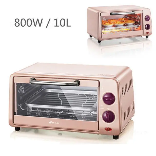 

10L Multifunctional Microwave Ovens automatic mini oven electric oven for Home baking Free temperature control 800W pink