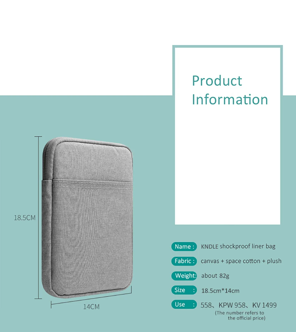 Cotton Shockproof 6 inch Tablet Sleeve Bag Cover Funda For Amazon Kindle Paperwhite123 Protective Pouch Thick Case Shell Capa (5)