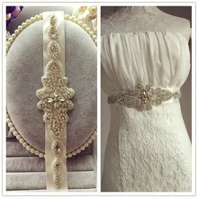 Изысканный ручной работы свадебный пояс со стразами бисер чешские камни свадебный пояс формальный свадебный пояс