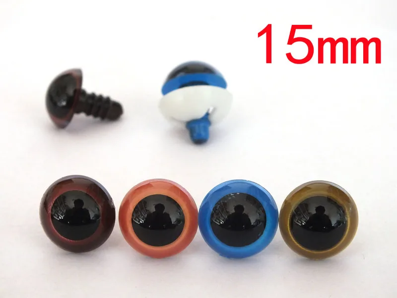 free ship!!20pairs/lot Plastic 15mm Dolls Safety Toy Eyes Eyeballs For Making Bear Soft Toys Animal Mask Doll Craft 10pcs duck mouth safety mouth dolls toys making accessories for stuffed toys snap animal scrapbooking puppet dolls craft