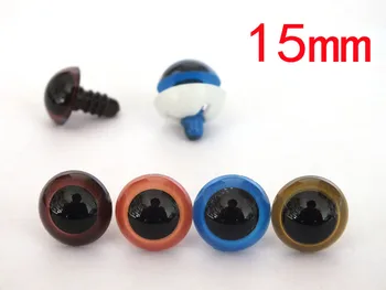 

free ship!!20pairs/lot Plastic 15mm Dolls Safety Toy Eyes Eyeballs For Making Bear Soft Toys Animal Mask Doll Craft