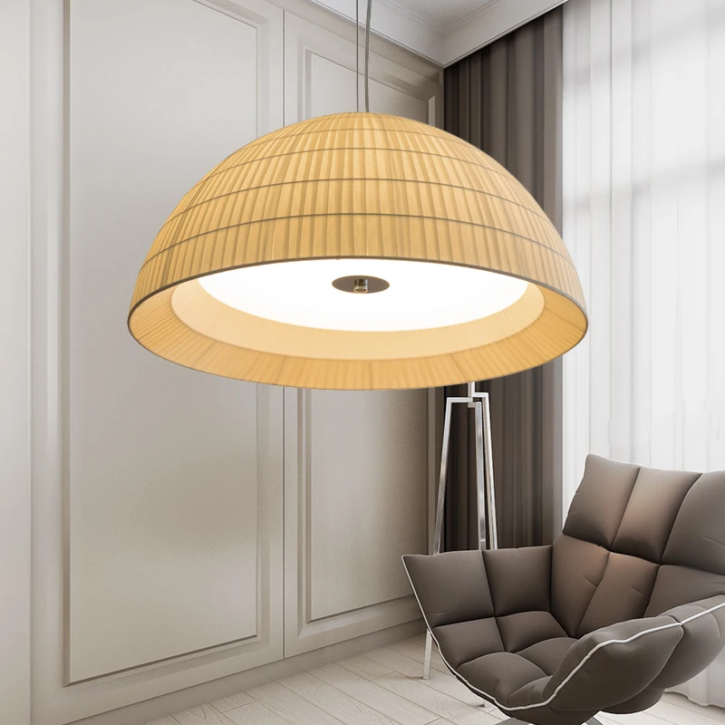 

Pendant Lights Round 45/60cm restaurant Nordic cloth living room lights study bedroom simple personality pastoral lamp droplight