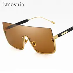 Emosnia негабаритных Пилот солнцезащитные очки для женщин Modis полу без оправы Óculos De Sol Feminino 2019 ретро Роскошные для брендовая Дизайнерская обувь