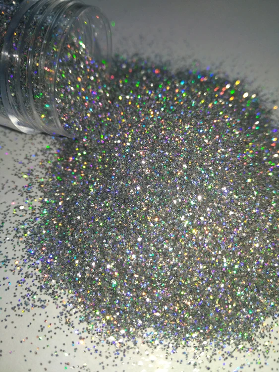 

Nail 1 Jar 5g Laser Holographic Glitter Silvery Shiny Laser Powdere Nail Glitter Powder for Gel Nail Art Chrome Pigment 701