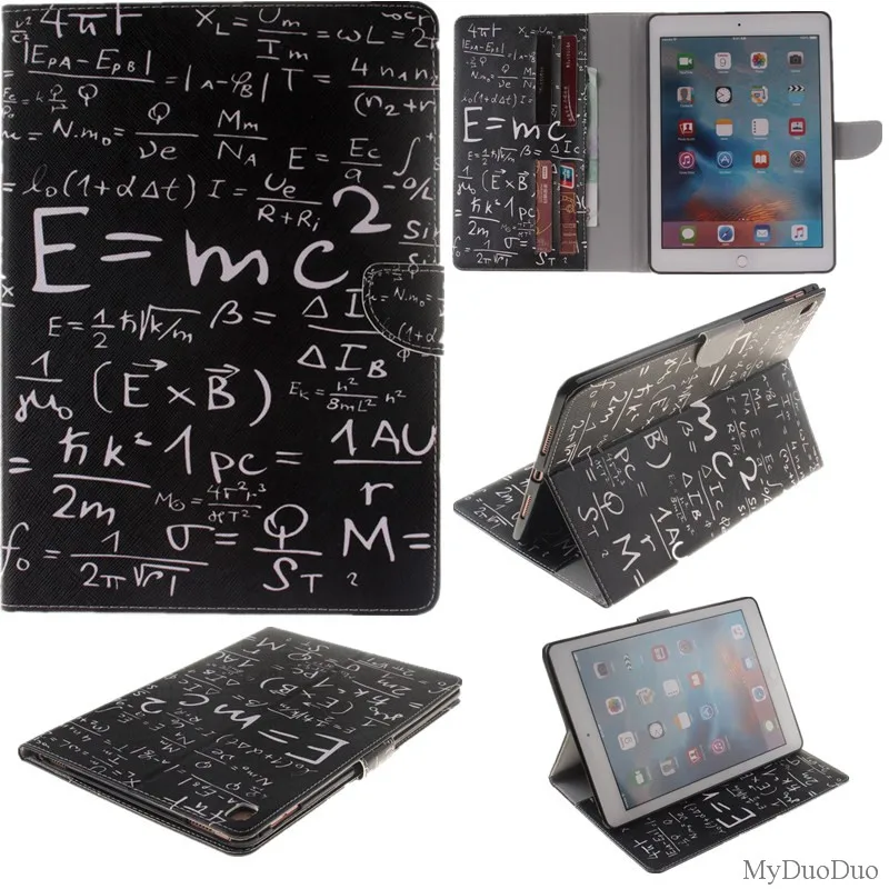Fashion Two Sides Flower PU Leather Case For Apple iPad Pro 9.7 Case Wallet Flip Stand Tablet Cover Case With Card Money Holder (117)