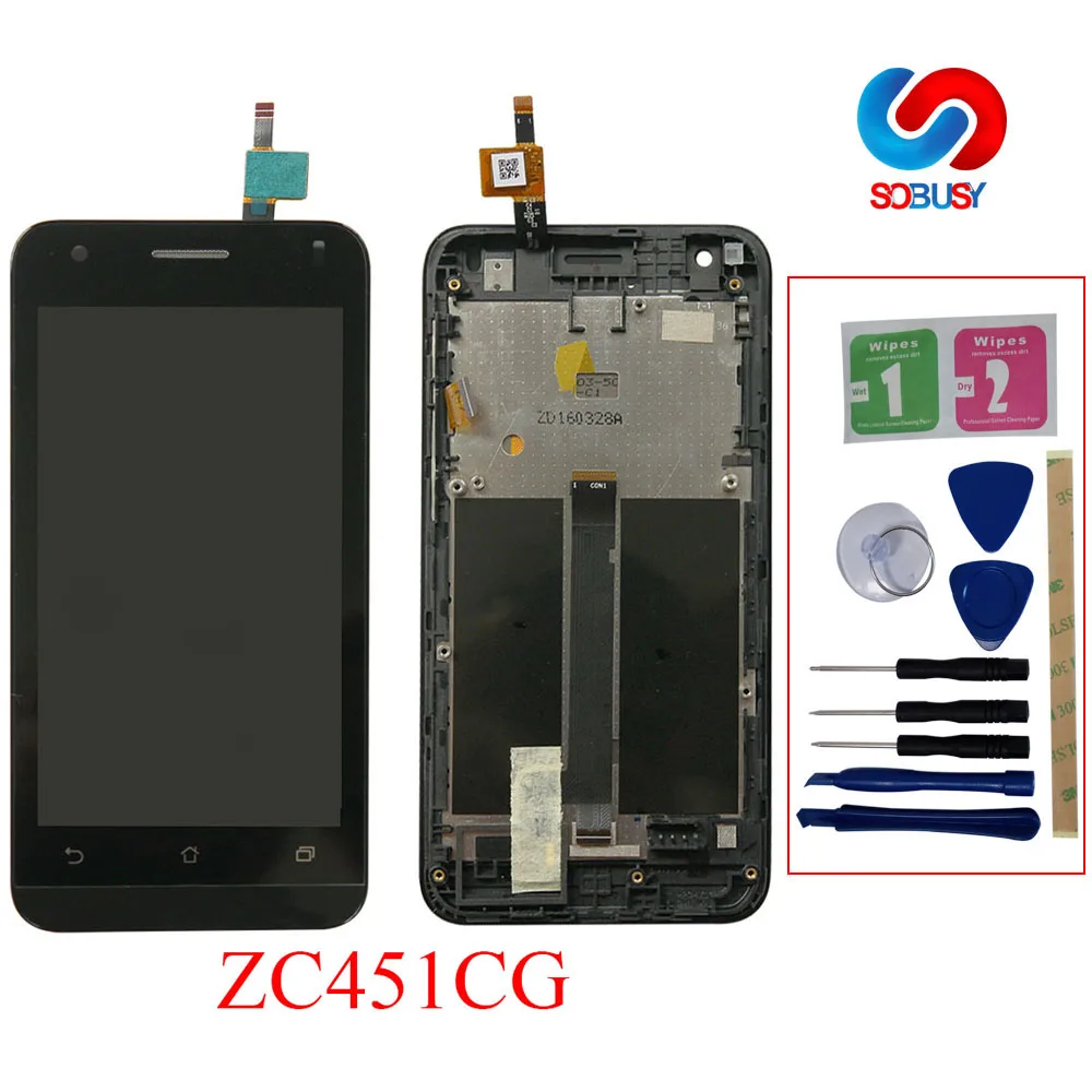 Протестированный ЖК-дисплей для Asus Zenfone C ZC451CG Z007 матричный сенсорный экран
