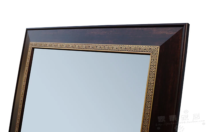 Черное ореховое дерево зеркало для ванной квадратное Настенное подвесное зеркало для макияжа Зеркало для гостиной wx8221431