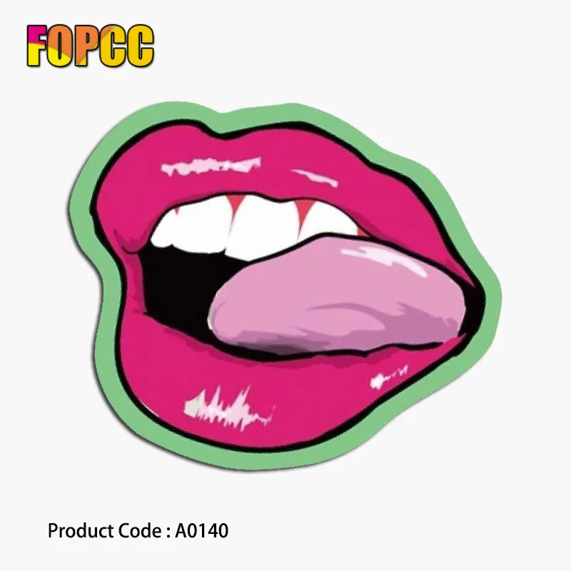 

Red lips sticker funny tongue woman waterproof suitcase boxes laptop guitar luggage skateboard bicycle toy lovely A0140 stickers