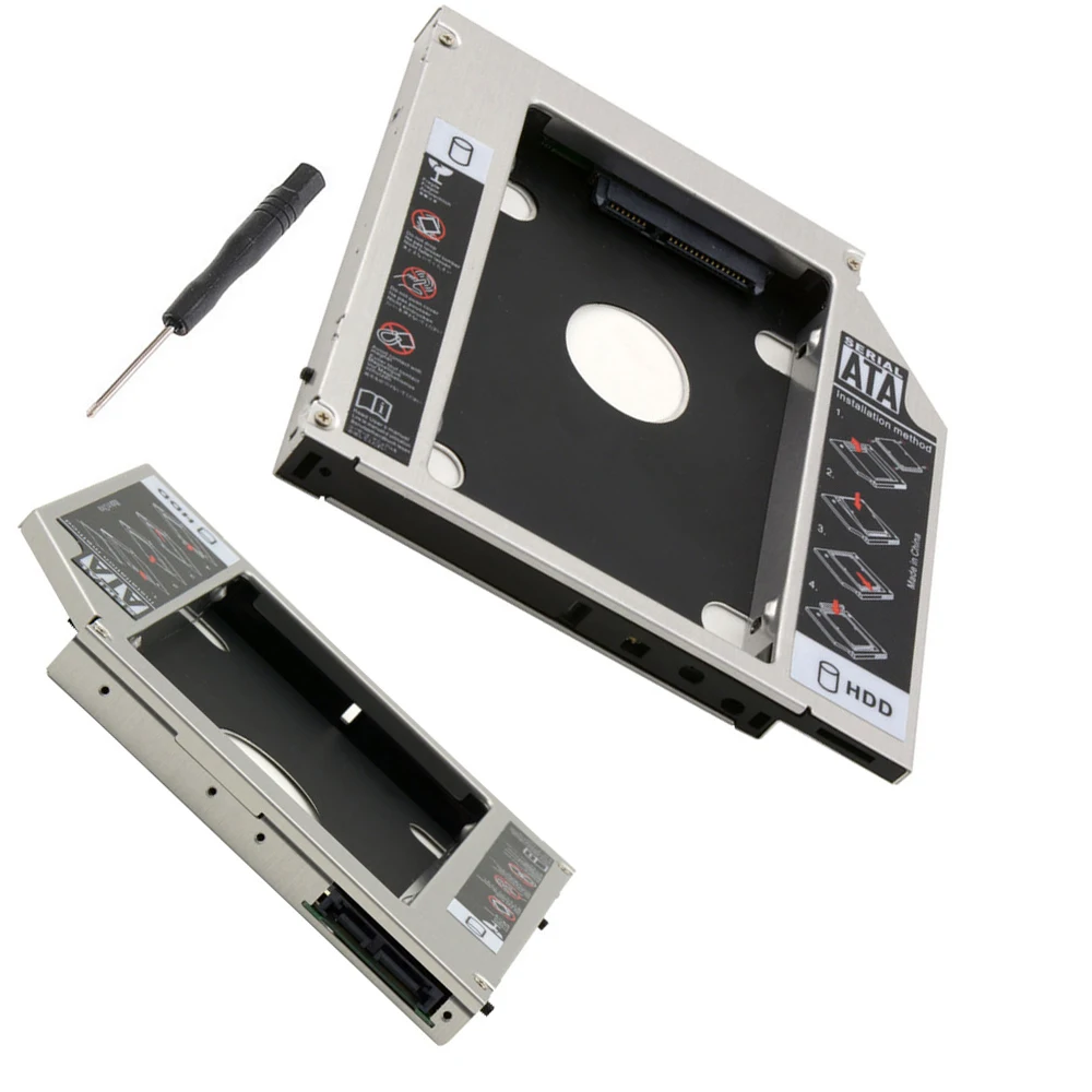 12.7mm Universal Serial ATA 2nd HDD SSD hard disk drive caddy bay For