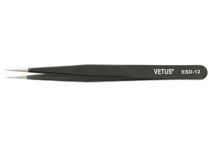 4 шт./лот нержавеющей eyelashtweezer VETUS ОУР Пинцет Антистатические Пинцет ESD12 прямые и Curl хорошее качество