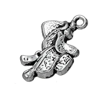 

EUEAVAN 30pcs Zinc Alloy Horse Saddle Charms Metal Antique Silvery Pendants For Jewelry Making Handmade Gift Supply Wholesale