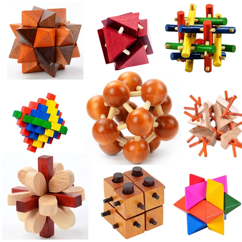 Kong Ming Luban Lock Chinese Traditional Toy Unique 3d Wooden Puzzles