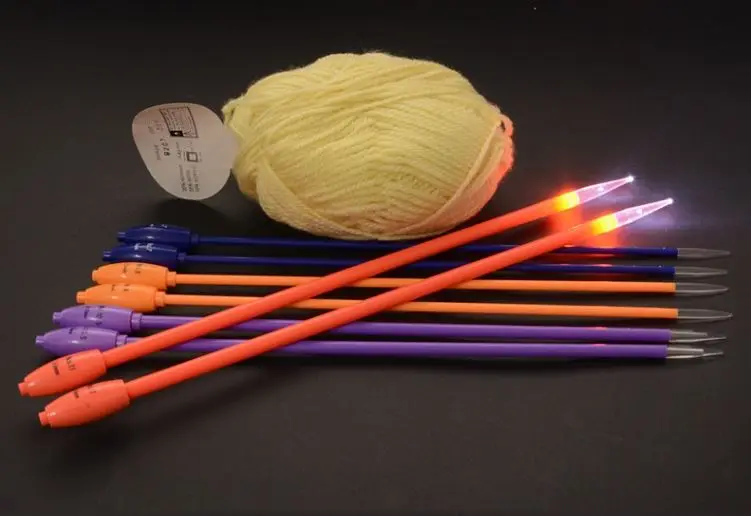 9 Sizes lighted Knitting Needles with Led Light Upin Sewing Needles