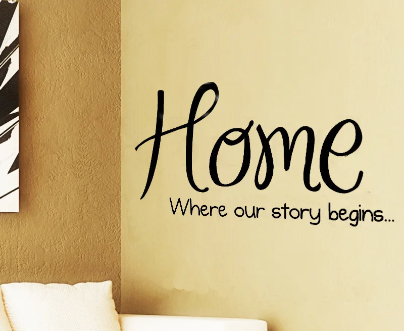Where Our Story Begins Home Family wall sticker decal decor quote art lettering wording home