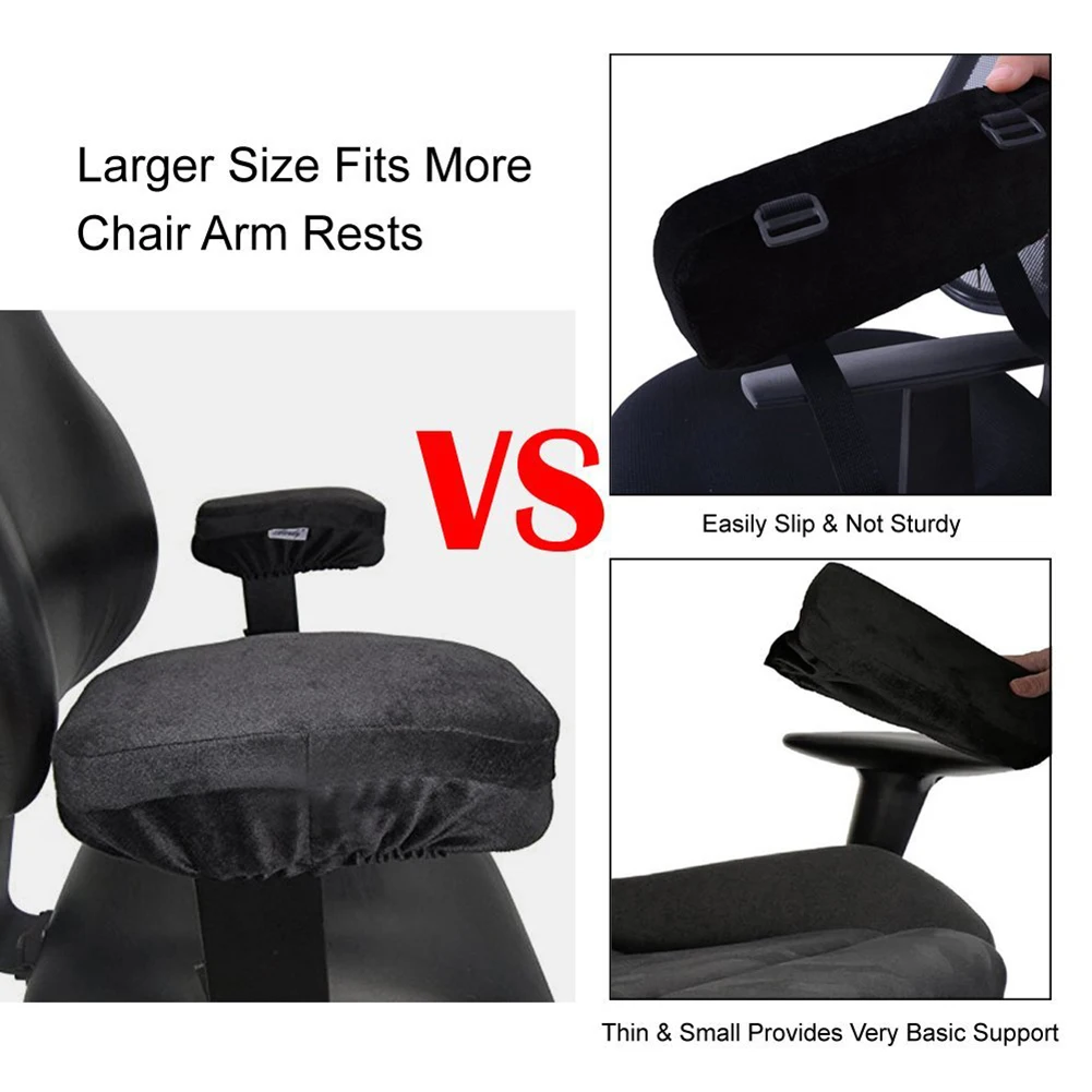 2 Pieces Set Ergonomic Memory Foam Chair Armrest Pad Rest Comfy