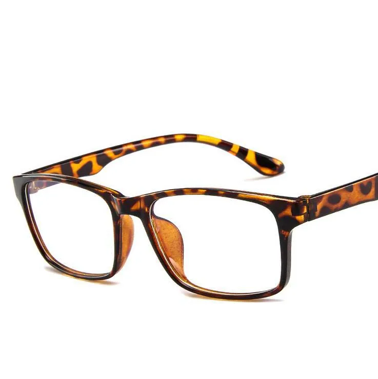 Модные маленькие квадратные оправы для очков унисекс прозрачные цветные оптические очки женские мужские прозрачные серые/розовые/синие - Цвет оправы: Leopard