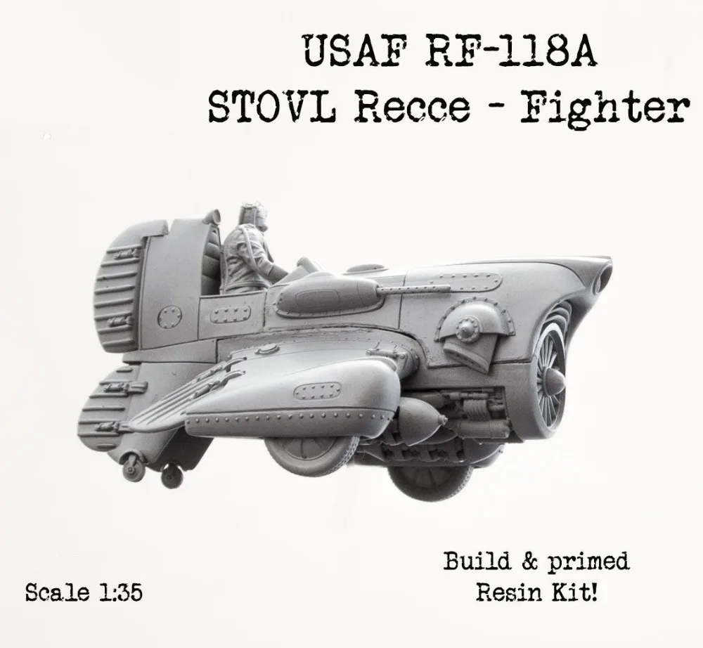 Неокрашенный набор 1/35 USAF STOVL RF-118A с пилотным набором фигурок, старинная фигурка из смолы, миниатюрный набор для гаража