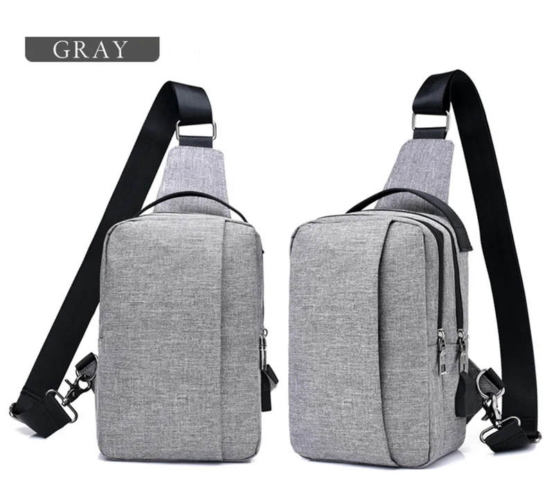 Men Women Backpack Anti Theft Teenager Canvas Chest Bag Large Casual USB Rechargeable Boy Single Shoulder Sac A Dos Homme BP0223 (20)