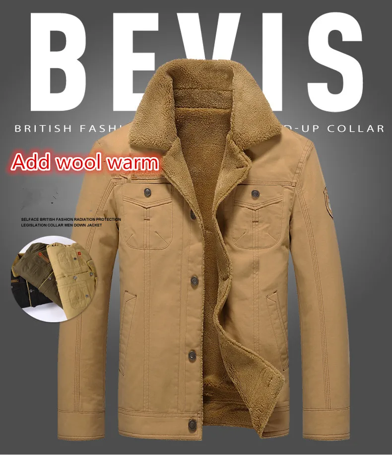 Брендовая Качественная мужская куртка в стиле милитари, ветрозащитная Толстая теплая зимняя верхняя одежда, мужская куртка-бомбер с добавлением шерсти и хлопка, Мужская M-5XL