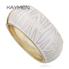 New Arrival Golden Plated Zebra-Print Shape Round Bangle Cuff Bracelet for Women Party Prom Wedding Gift Jewelry 2 Colors ► Photo 3/6
