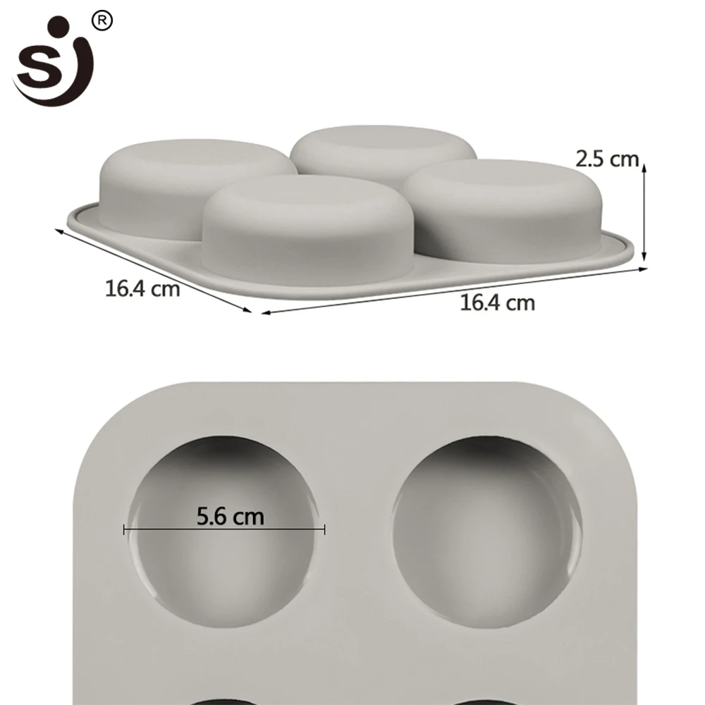 SJ 3d силиконовые формы для мыла ручной работы круглые формы для изготовления мыла, безопасные и нетоксичные