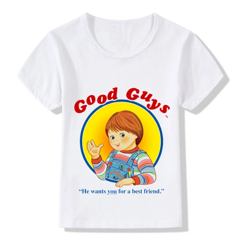 Camiseta divertida con diseño de Chucky para niños, ropa informal para bebés,  Tops de manga corta de verano, HKP5113|t-shirt kids|girls summer teetees  girl - AliExpress