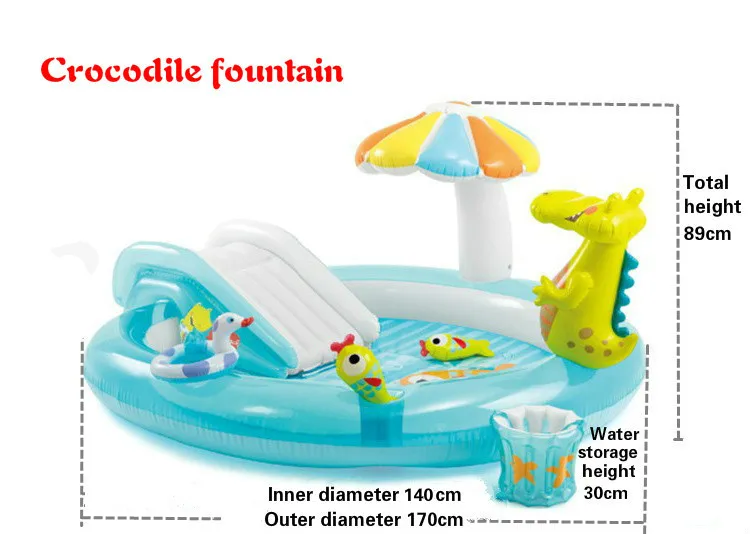 Крокодил парк фонтан надувной коврик бассейн детский морской мяч бассейн детский портативный бассейн детский бассейн