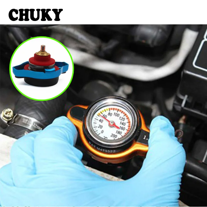 

CHUKY Car Water Tank Thermostatic Radiator Cap With Temperature Gauge Meter Accessories For Renault Megane 2 Captur Mitsubishi