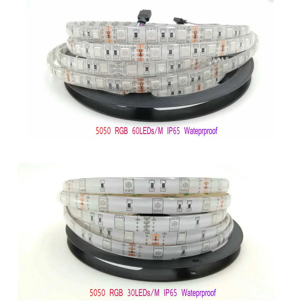 SMD RGB светодиодная полоса освещения 5050 5 м Водонепроницаемая лампа rgb s лента