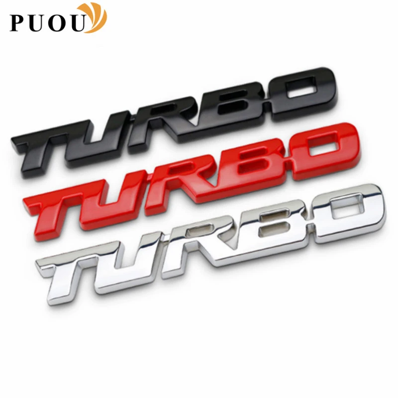 

3D Metal Car sticker Turbo badge Accessories For Peugeot 307 308 407 206 207 3008 406 208 2008 508 408 306 301 106 107 607 4008
