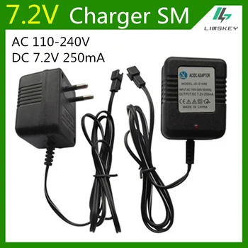 

7.2V 250 mA Charger Fpr NiCd and NiMH battery pack charger For toy RC car AC 110V-240V DC 7.2v 250mA SM black Plug